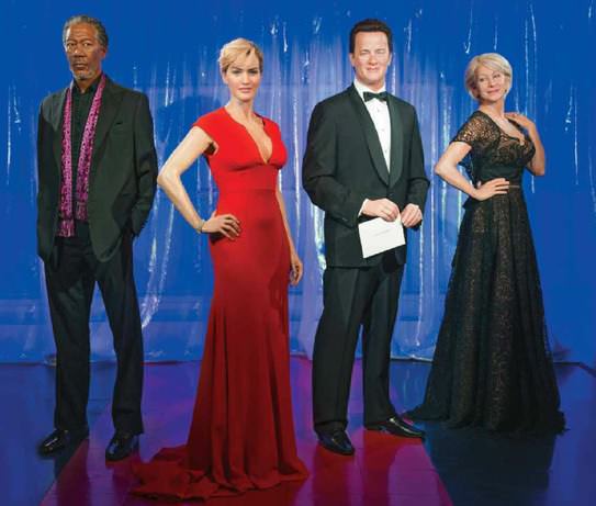 OSCAR NOMINEES AT THE MUSEUM Morgan Freeman, Kate Winslet, Tom Hanks and Helen Mirren, again in wax.