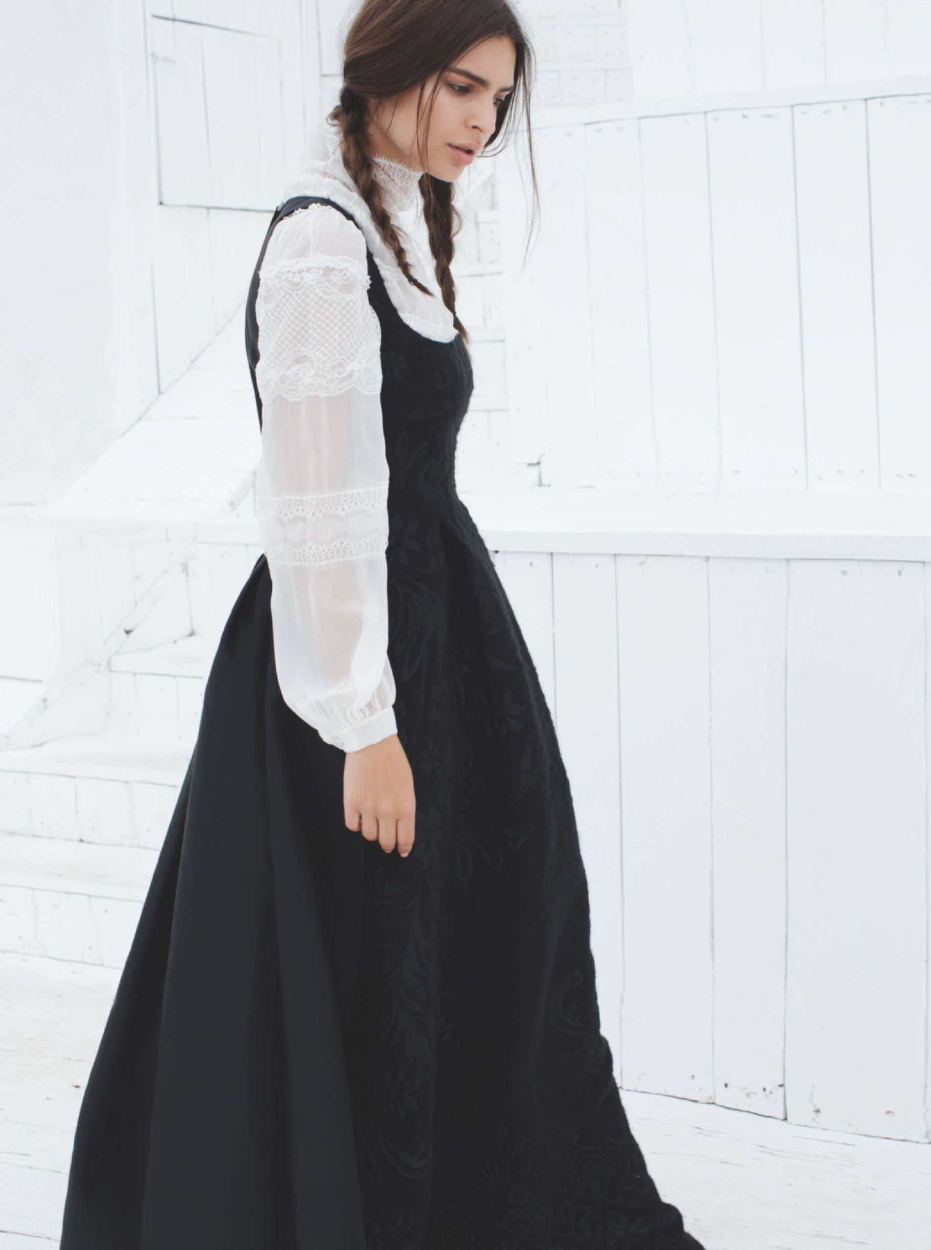 Dress, 1,560, and blouse, 780, both Alberta Ferretti