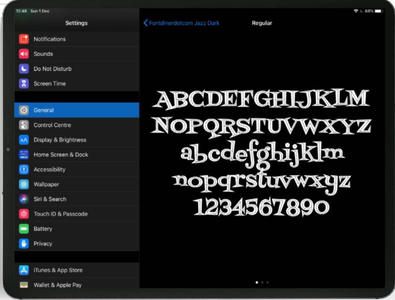 Install fonts on your iPad