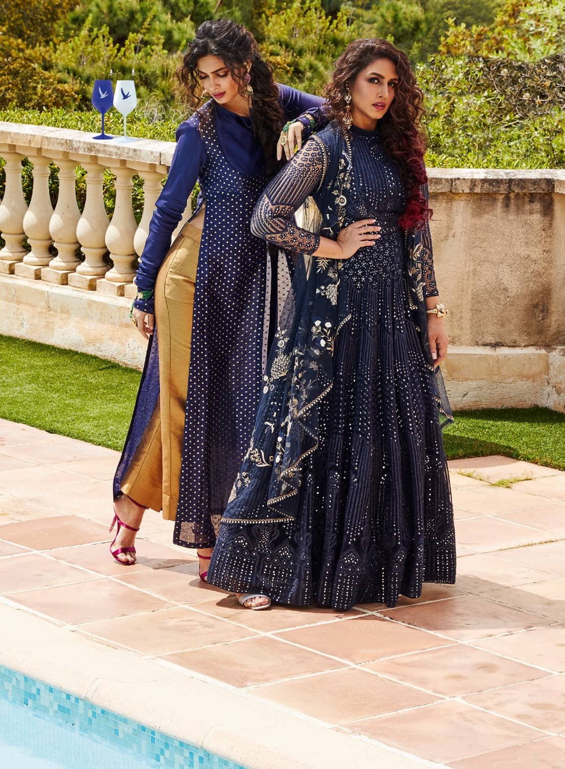 Huma and Diana In Indian Couture At Cannes