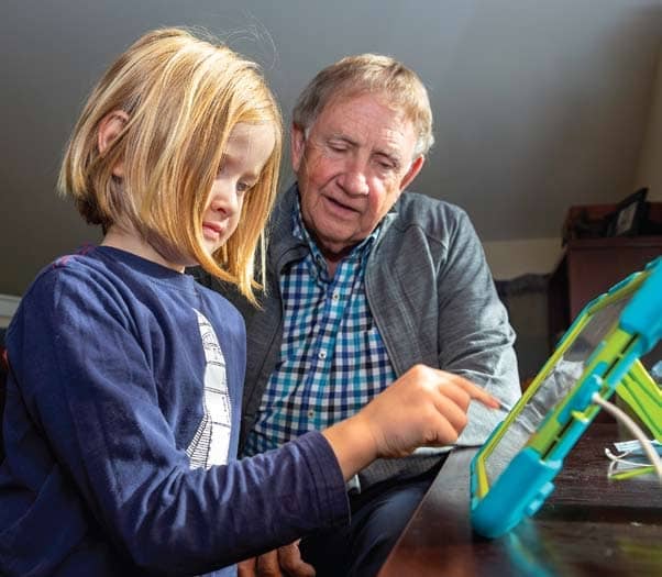 Grandparents answer the School Bell 